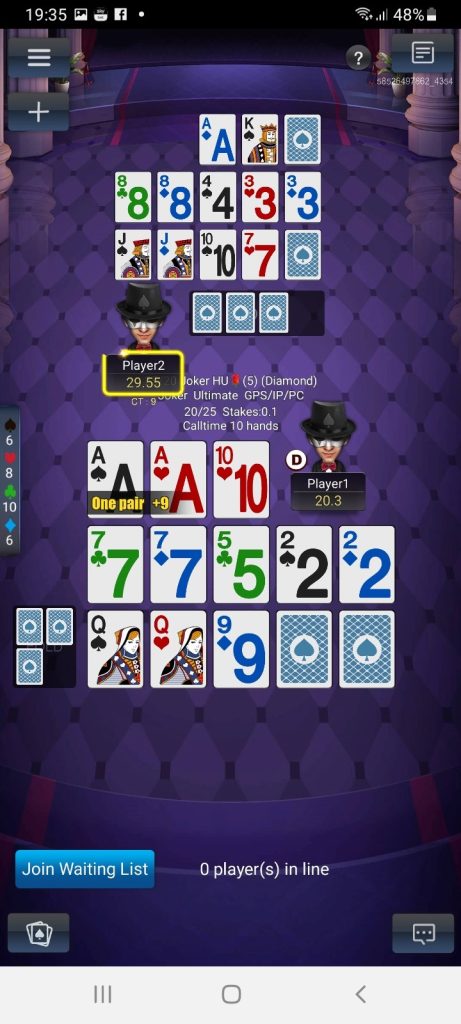 open face chinese poker ofcp